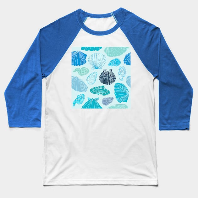 Turquoise of the Sea Baseball T-Shirt by Silmen